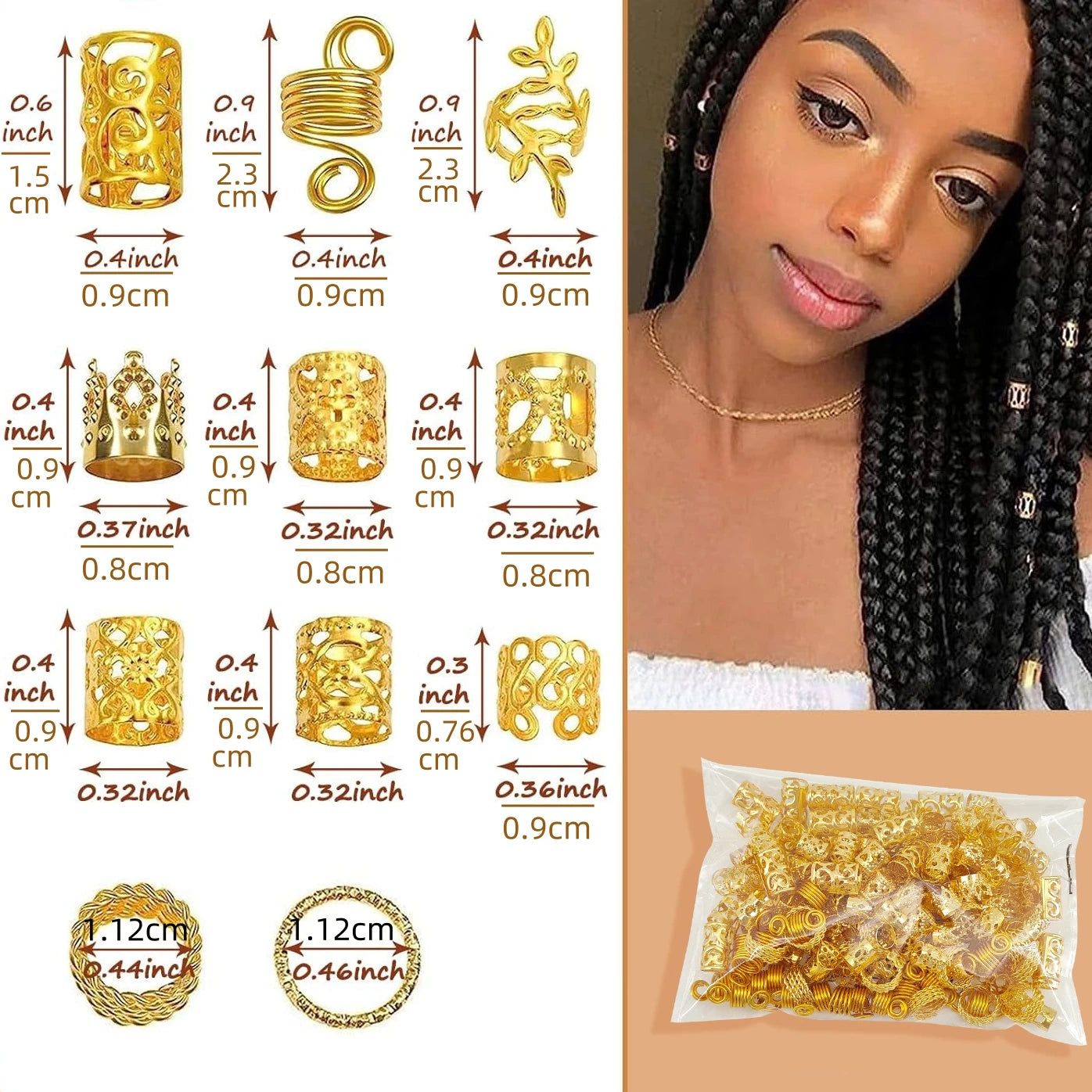 220pcs Dreadlock Hair Rings. - Maison Novaire