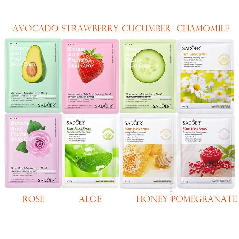 8pcs Natural Plant Beauty Skincare Facial Masks. - BLAKESTORE-NG