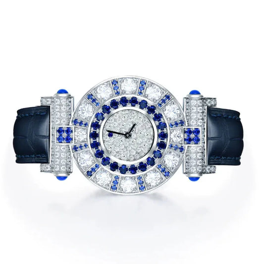 BELLUX Blue Sapphire Women’s Watch | Luxury Crocodile Leather Strap - BLAKESTORE-NG
