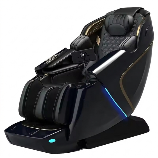 Dual-Core 4D SL-Track Zero Gravity Full Body Massage Chair with 3-Year Warranty - black - Maison Novaire