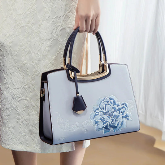 Embroidered Large Capacity Women's Shoulder Bag. High-end Top-handle Bag For Women. - Maison Novaire