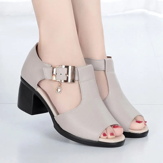 Female Platform Sandals – Casual Chic Height-Boost Shoes - Maison Novaire