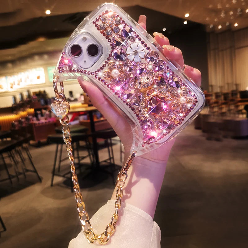 Full Diamond Bear crystal phone case. - Maison Novaire #