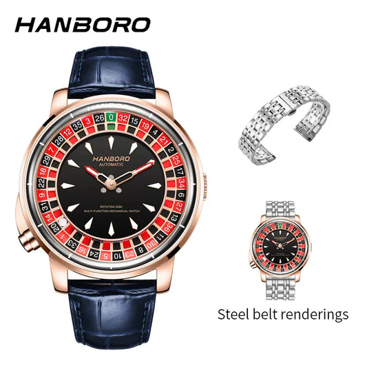 HANBORO Men’s Fully Automatic Mechanical Watch – Model 1001 - Maison Novaire