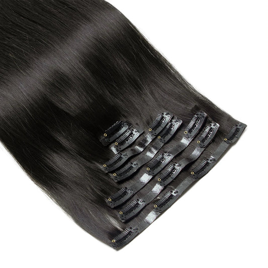 Human Hair Invisible PU Weft Clip. - Maison Novaire