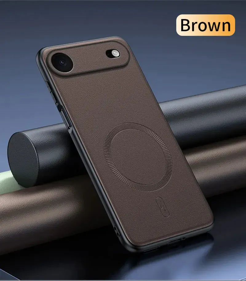 Iphone 17 Air Magnetic Leather Shield Cover. - Maison Novaire