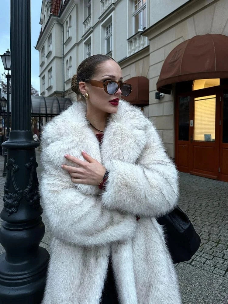 Long Faux Fur Coats for Women - BLAKESTORE-NG