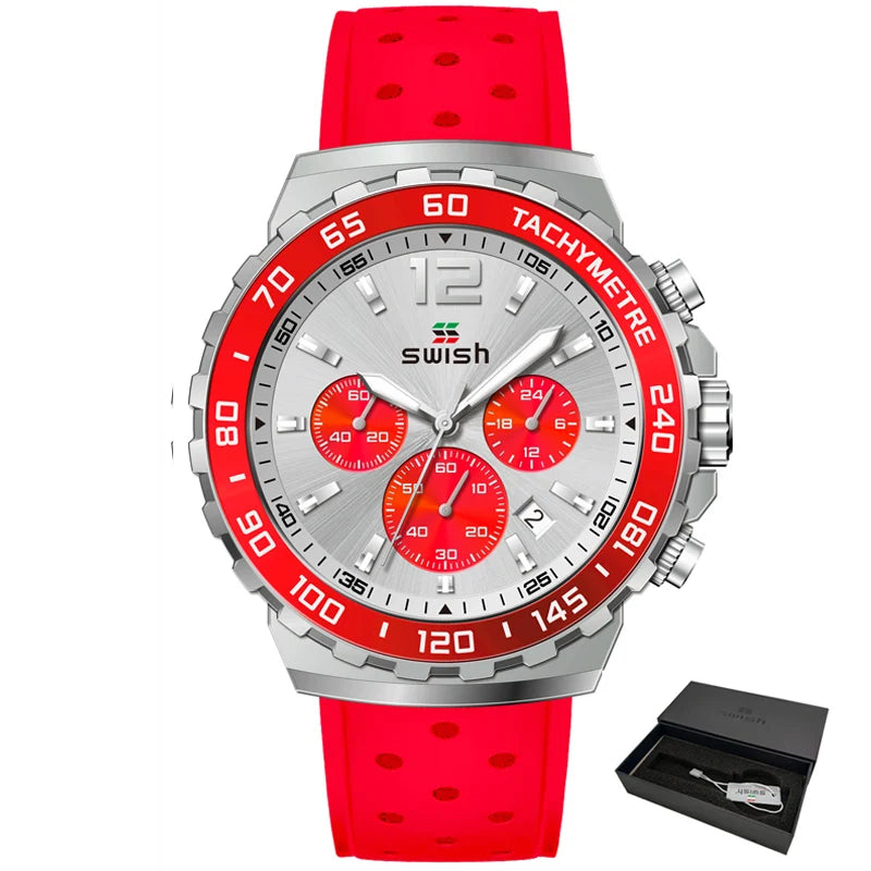 Men Quartz Watch Dial Chronograph. - BLAKESTORE-NG