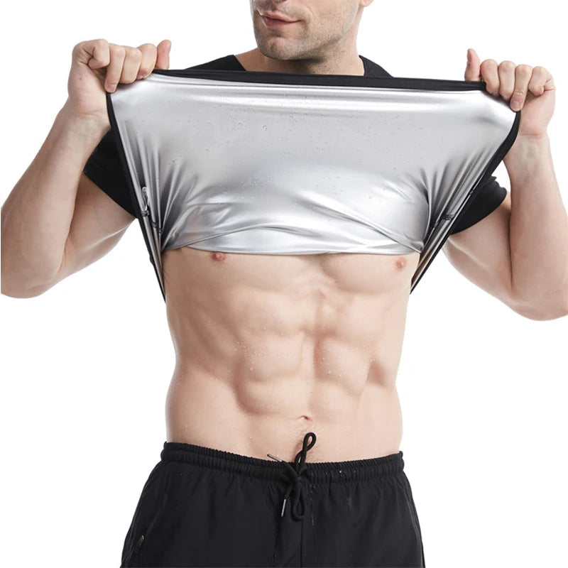 Men’s Sauna Sweat Heat Trapping Workout Vest | Compression Tank Top for Intense Sweating, Fat Burn & Detox - BLAKESTORE-NG