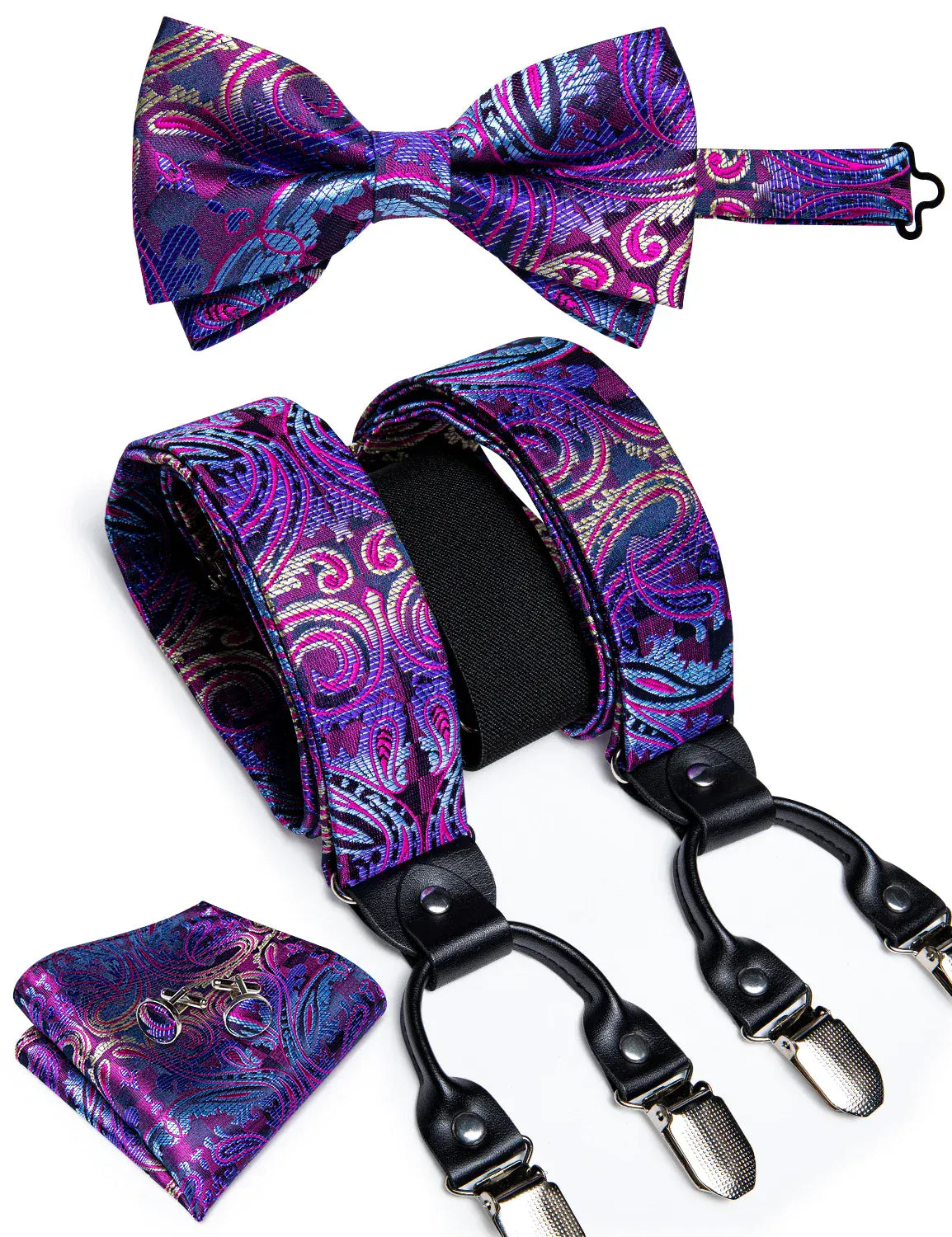 Men's Silk Suspenders Set - Maison Novaire