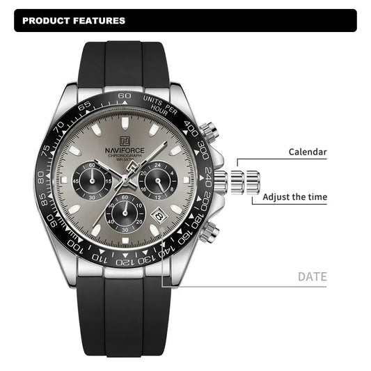 NAVIFORCE Luxury Men's Watch Waterproof Watch. - BLAKESTORE-NG