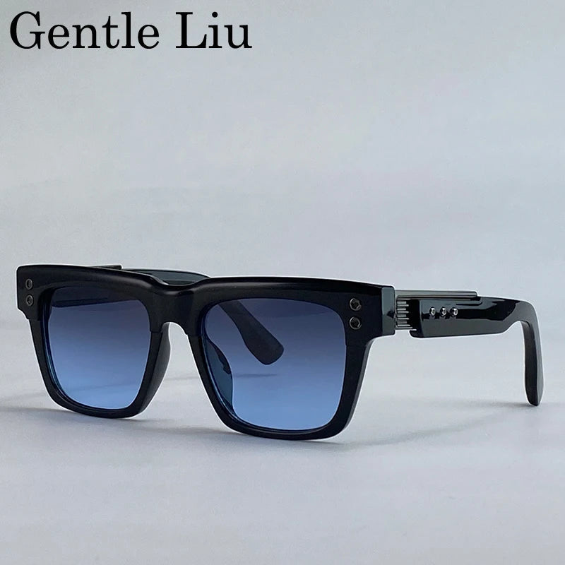 Polarized Square Punk Sunglasses Men UV400 - Maison Novaire