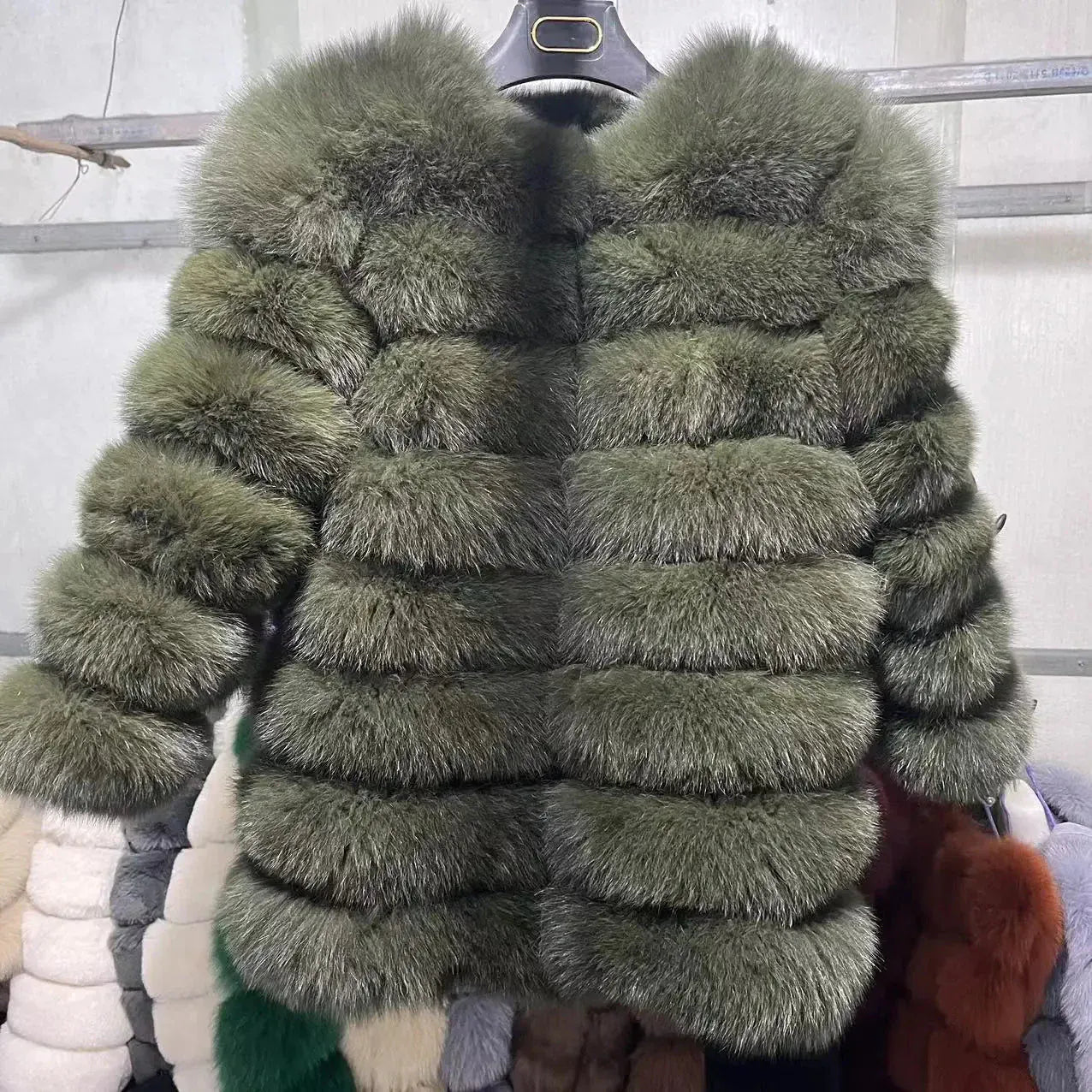 Real Fox Fur Long Coat – 70CM - Maison Novaire #