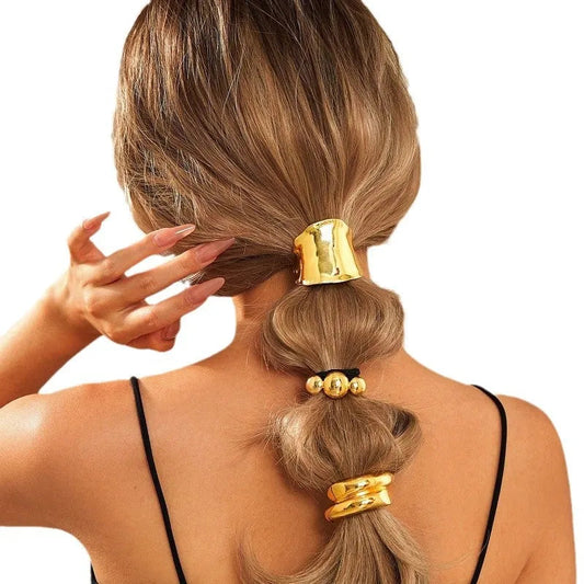 Retro Metal Bright Hair Ring Hair Accessories. - Maison Novaire