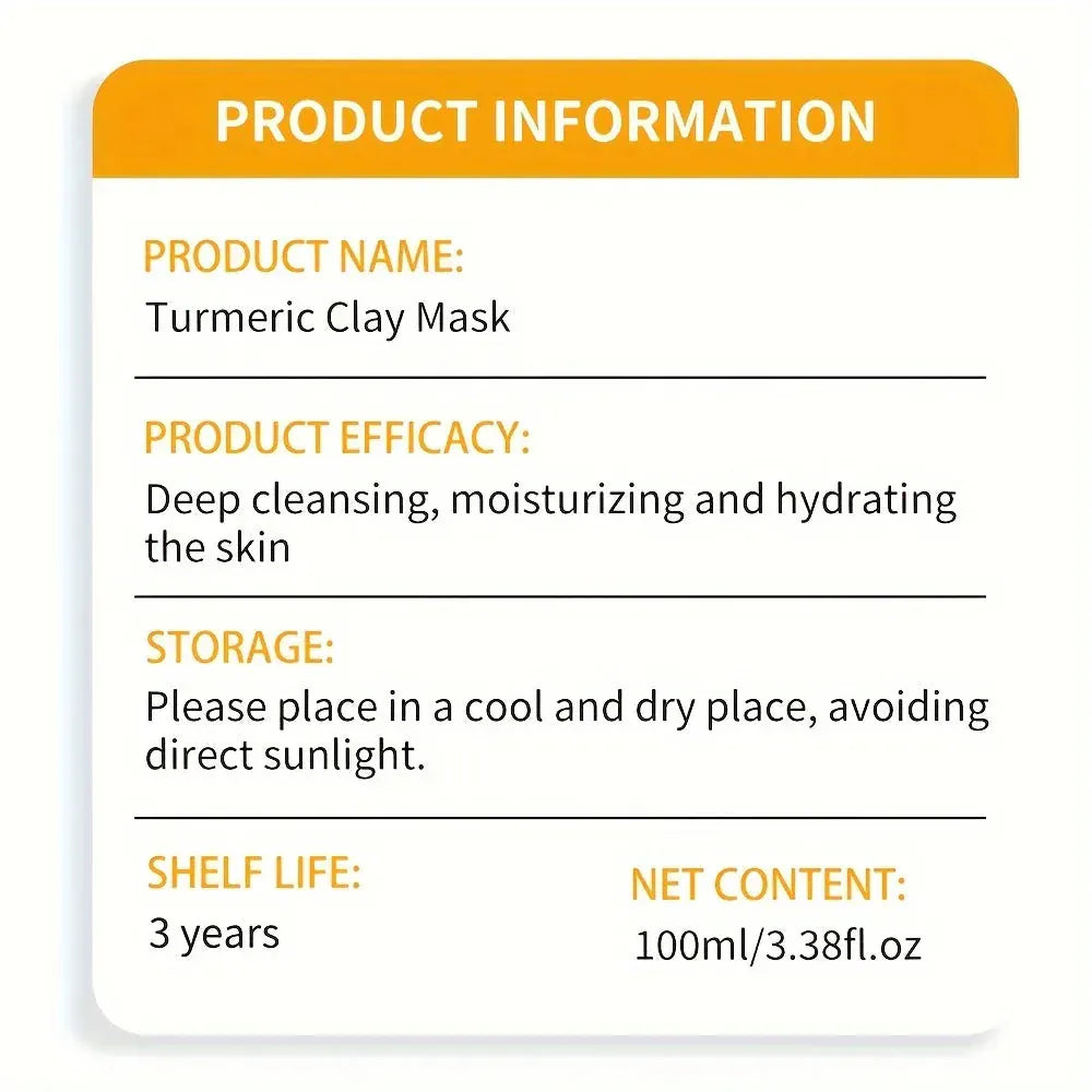Turmeric Clay Deep Cleansing Facial Mask. - BLAKESTORE-NG