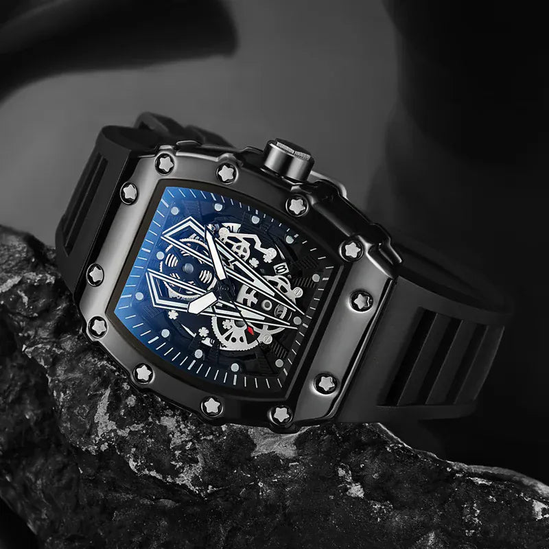 Waterproof Square Luminous Quartz Watch For Men. - BLAKESTORE-NG