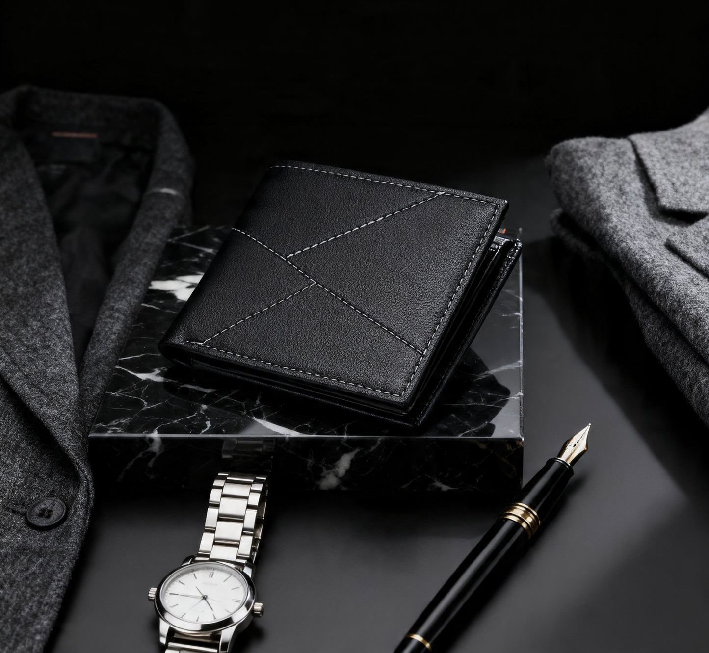 Men's Thin Trendy Horizontal Short Wallet for Youth & Students