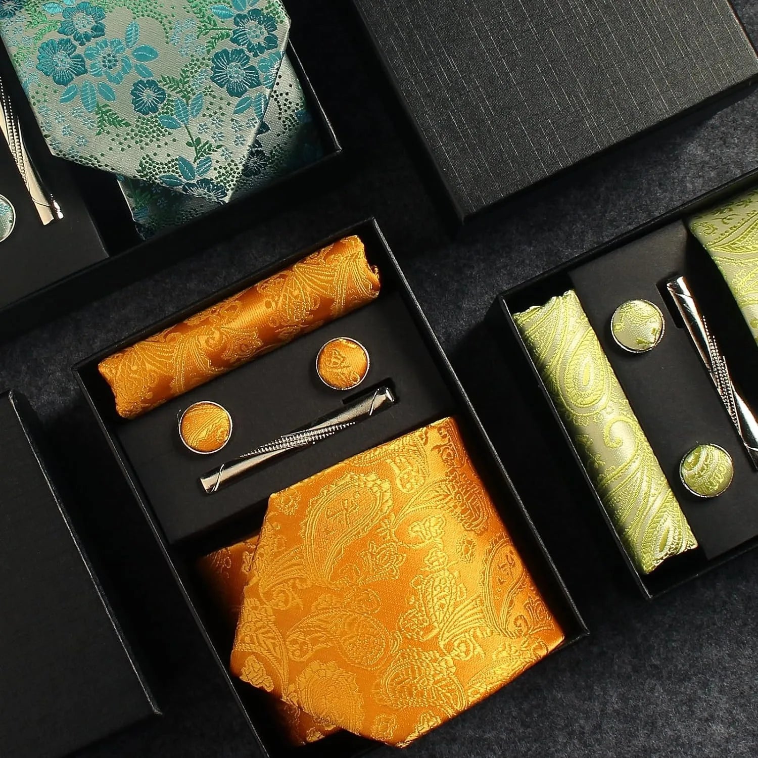 100% Silk Paisley Floral Men’s Tie | Luxury Jacquard Woven Necktie for Wedding Business Party Formal Wear - BLAKESTORE-NG