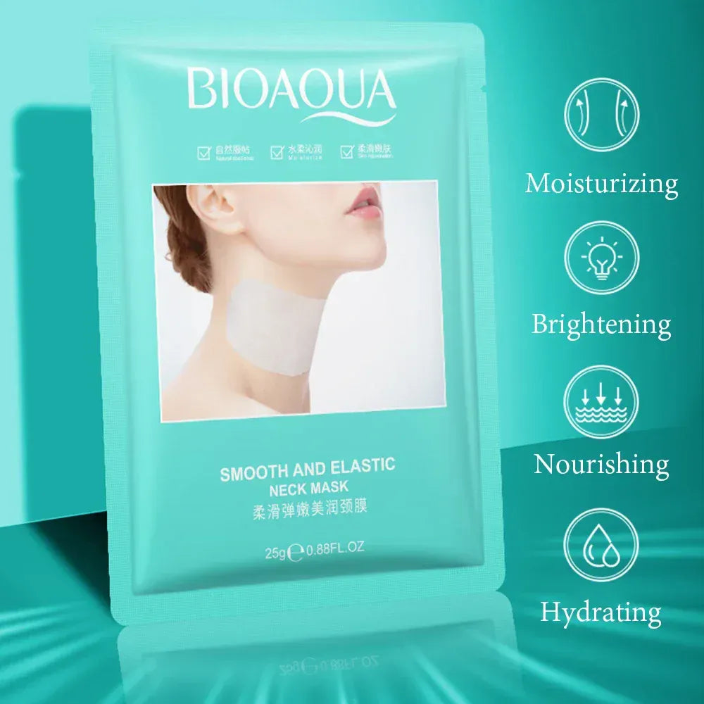 10pcs BIOAQUA Anti-Wrinkle Neck Masks – Collagen Firming & Brightening - BLAKESTORE-NG
