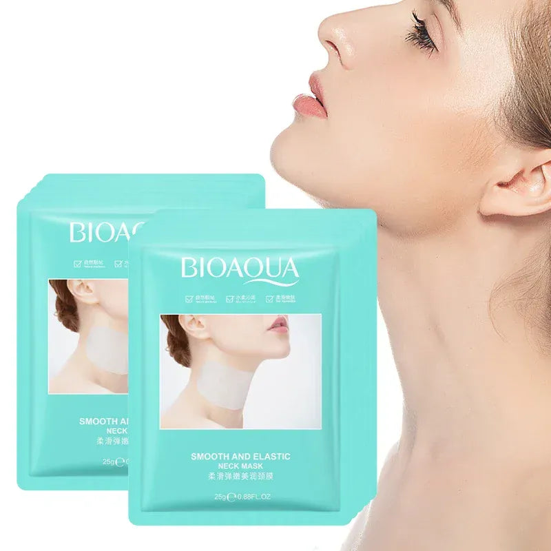 10pcs BIOAQUA Anti-Wrinkle Neck Masks – Collagen Firming & Brightening - BLAKESTORE-NG