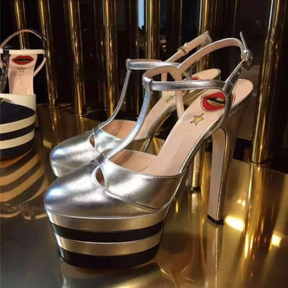 16cm High Heel Sandals | Sexy Nightclub Runway Party Shoes - Maison Novaire #