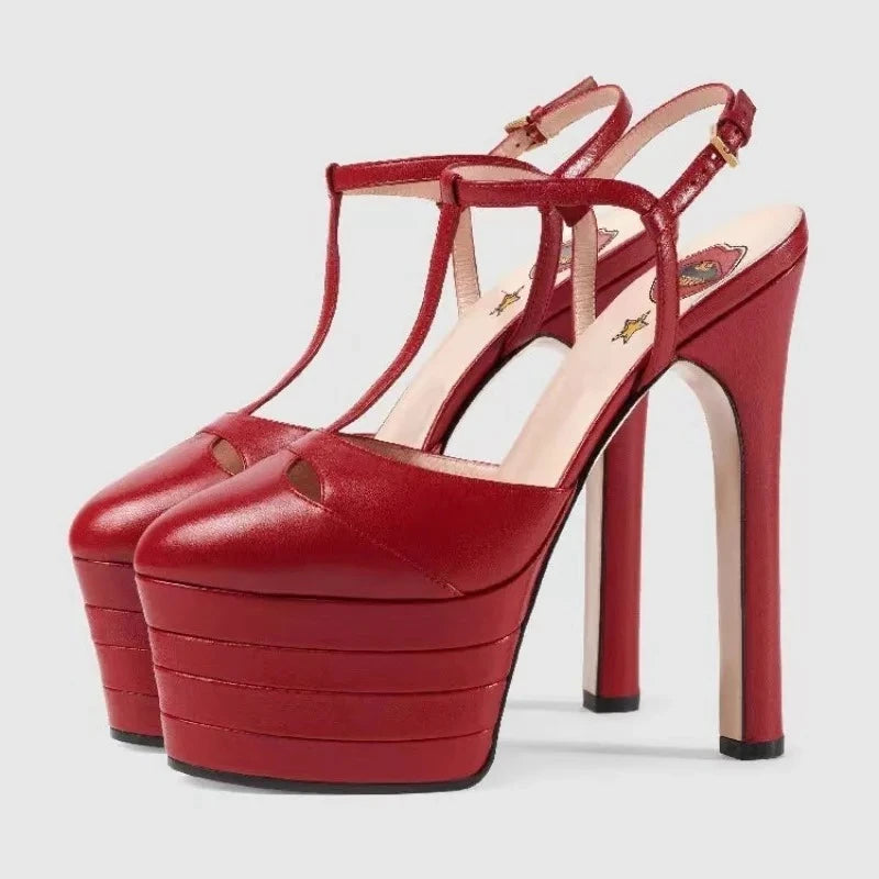 16cm High Heel Sandals | Sexy Nightclub Runway Party Shoes - Maison Novaire #