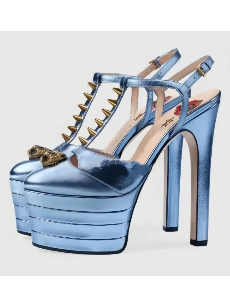 16cm High Heel Sandals | Sexy Nightclub Runway Party Shoes - Maison Novaire #