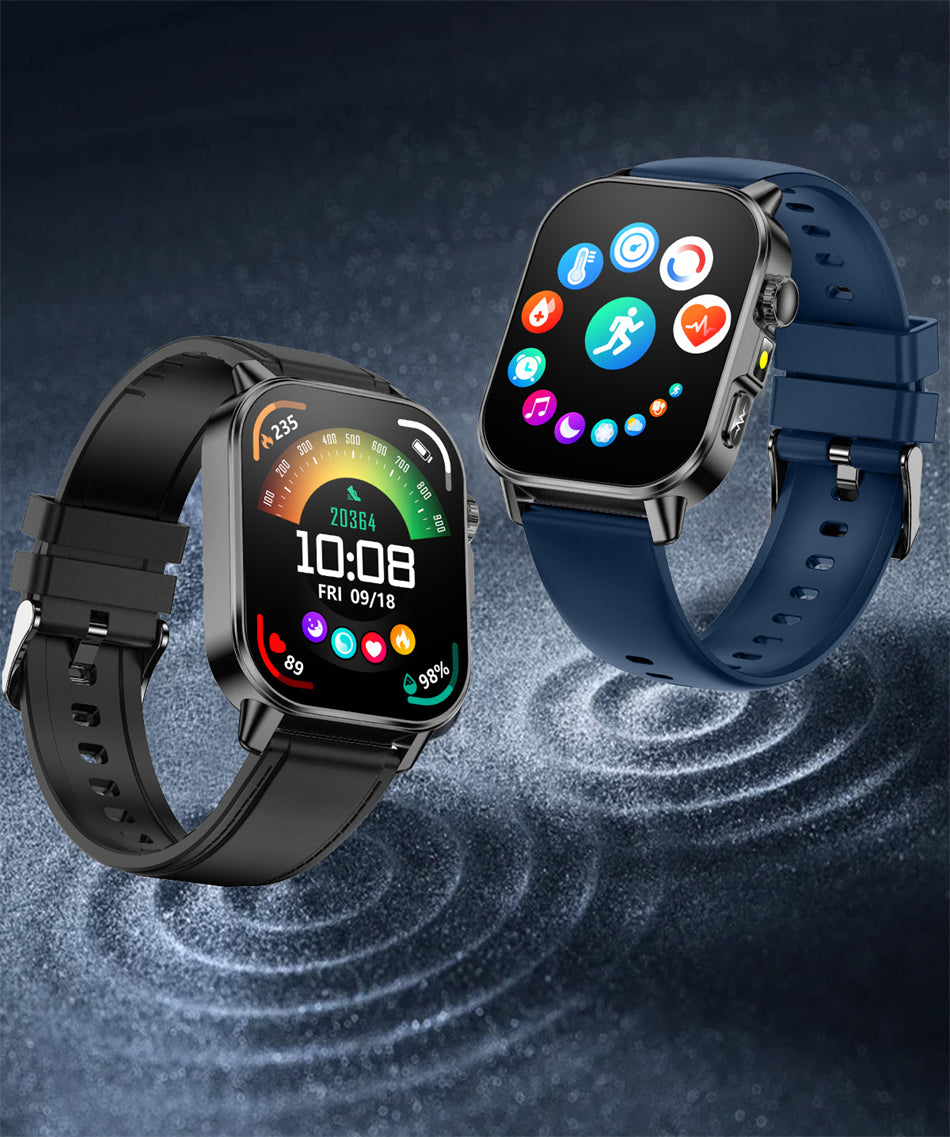 2026 Women’s Health Smartwatch – ECG & HRV, BP, SpO₂, Uric Acid & Bluetooth Call  - Black Mesh Belt 2A / Nursing Grade Watch - Maison Novaire