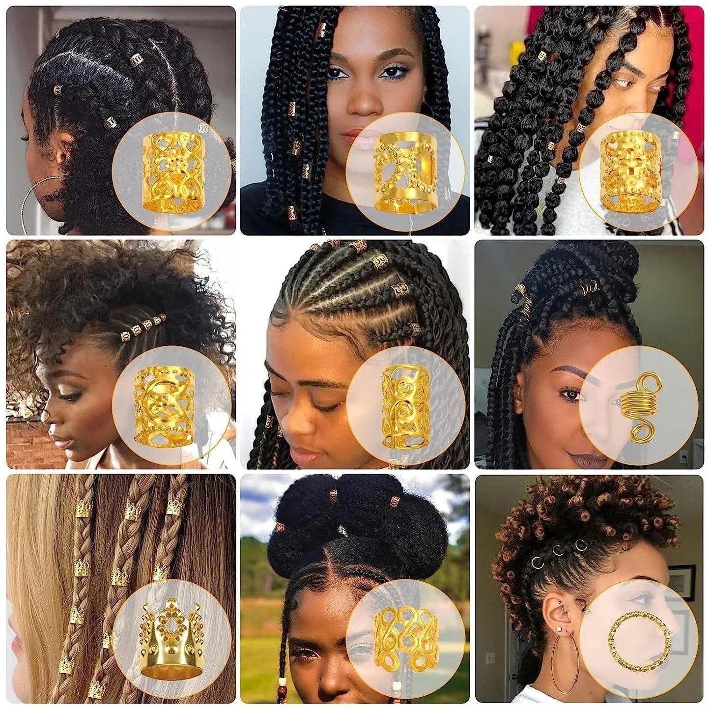 220pcs Dreadlock Hair Rings. - BLAKESTORE-NG