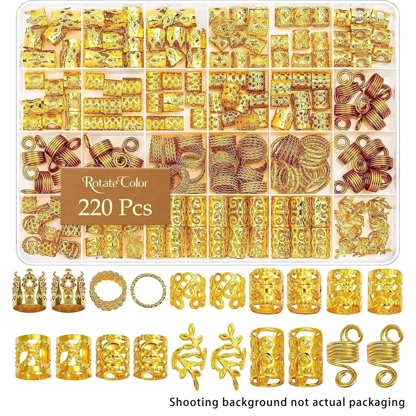 220pcs Dreadlock Hair Rings. - Maison Novaire