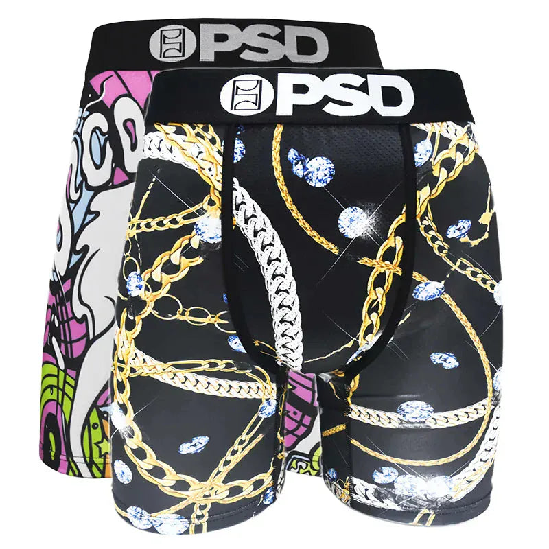 2Pcs Trendy Men’s Boxer | Fashion Boxer Briefs Pack with Stylish Prints & Comfortable Fit - BLAKESTORE-NG