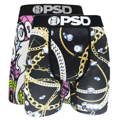 2Pcs Trendy Men’s Boxer | Fashion Boxer Briefs Pack with Stylish Prints & Comfortable Fit - BLAKESTORE-NG