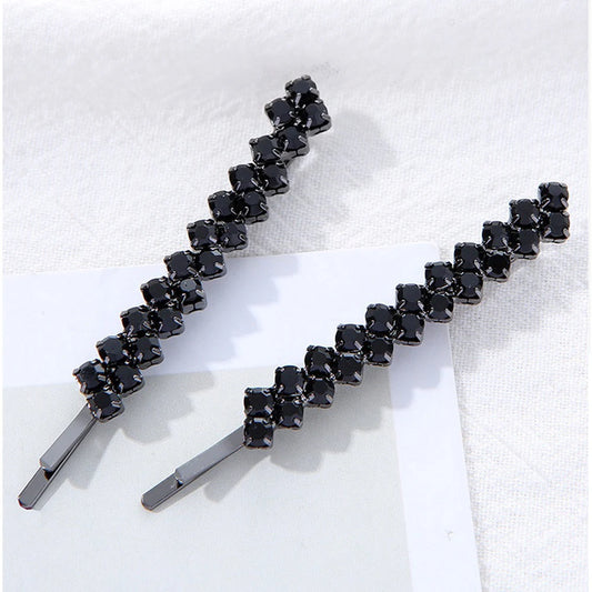 2pcs/Set Crystal Bobby Pins – Shiny Rhinestone Barrettes - BLAKESTORE-NG
