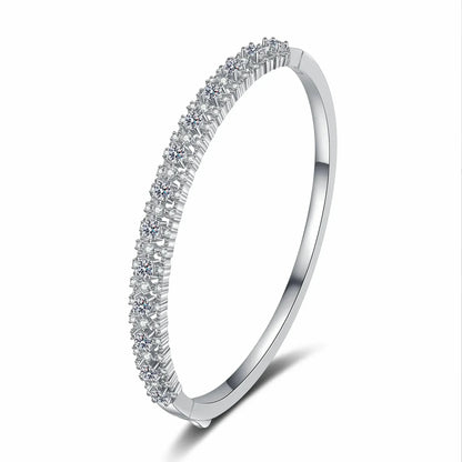 3.03CT Moissanite Diamond Bracelet | 925 Silver 18K White Gold Bangle - BLAKESTORE-NG
