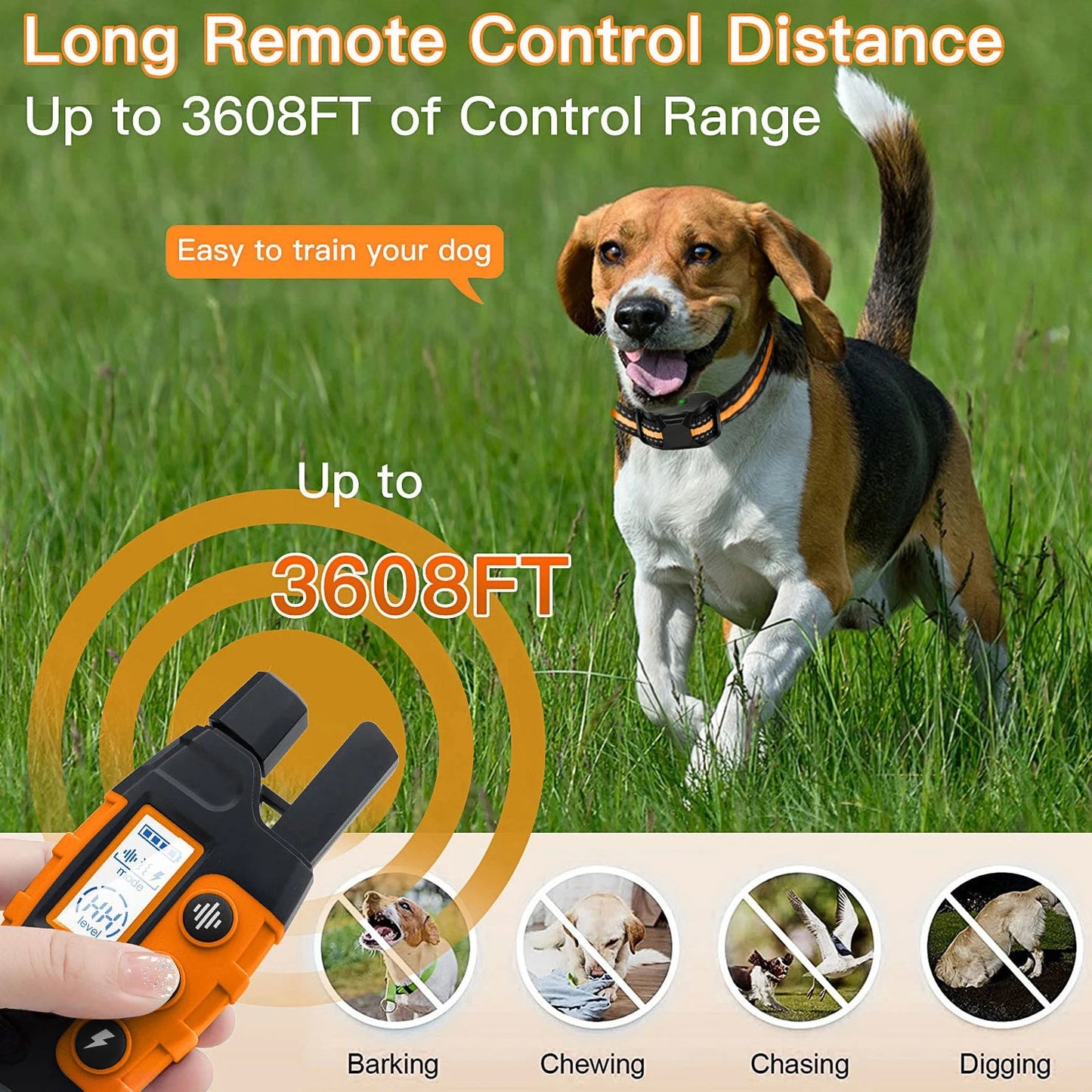 3300Ft Electric Dog Training Collar Remote Control. - Maison Novaire