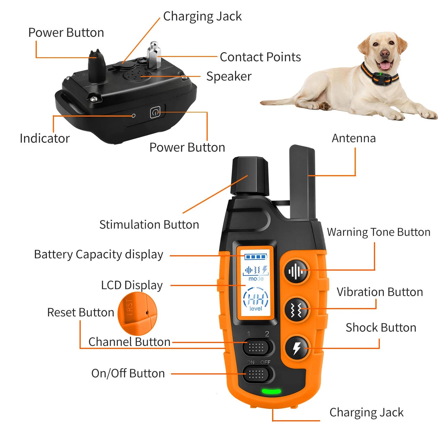 3300Ft Electric Dog Training Collar Remote Control. - Maison Novaire