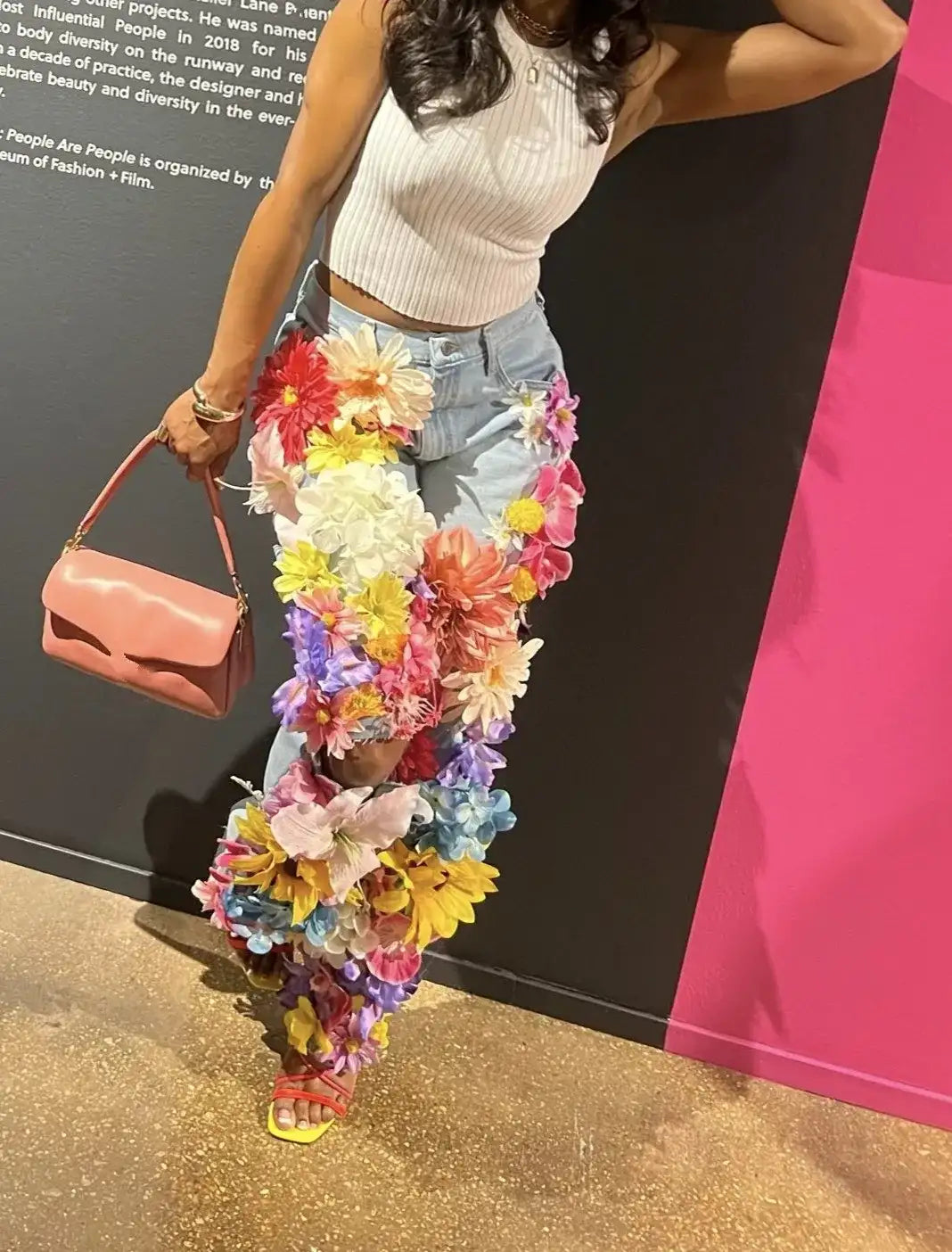 3D Flower Jeans | Designer Streetwear Denim | Maison Novaire - Maison Novaire #