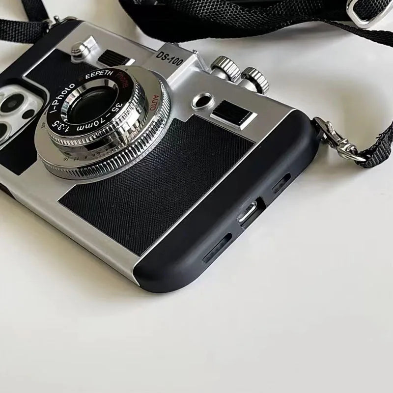 3D Retro Camera Leather Case for IPhone. - Maison Novaire