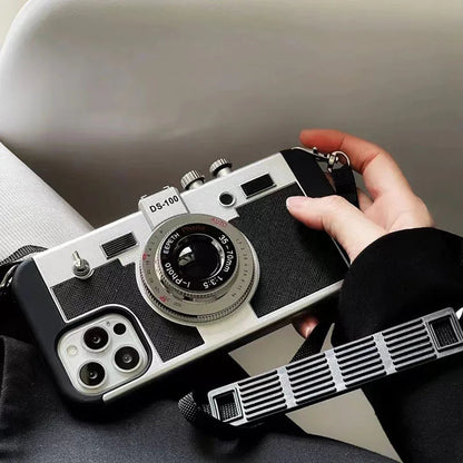3D Retro Camera Leather Case for IPhone. - Maison Novaire