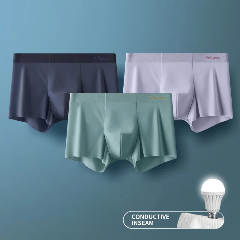 3Pcs Ice Silk Boxer Briefs - Maison Novaire