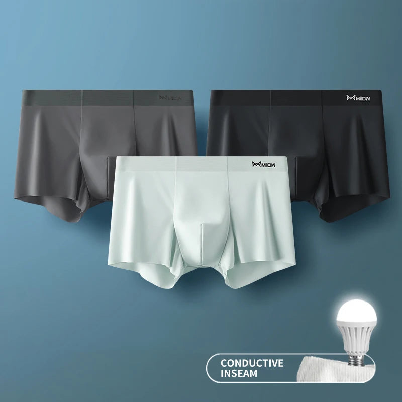 3Pcs Ice Silk Boxer Briefs - Maison Novaire