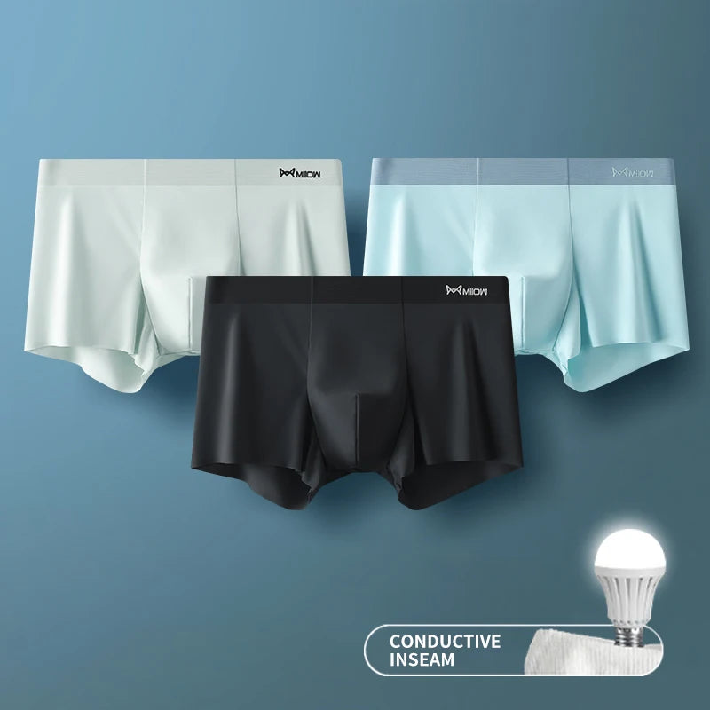 3Pcs Ice Silk Boxer Briefs - Maison Novaire