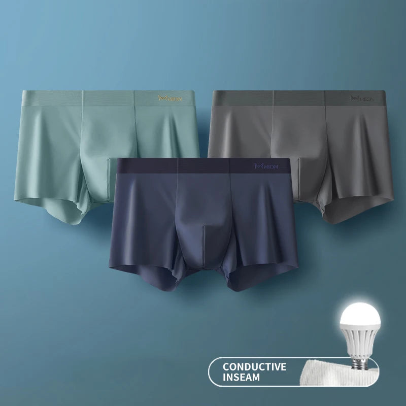 3Pcs Ice Silk Boxer Briefs - Maison Novaire