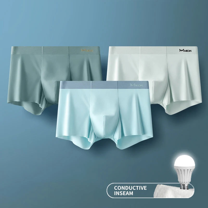 3Pcs Ice Silk Boxer Briefs - Maison Novaire