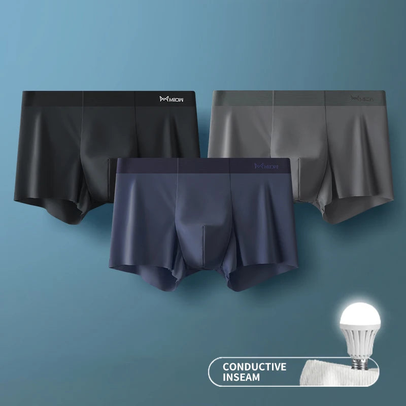 3Pcs Ice Silk Boxer Briefs - Maison Novaire