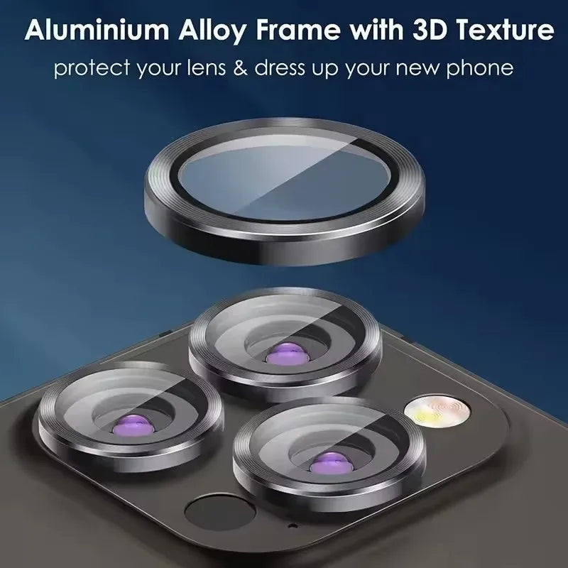 3Pcs Metal Lens Protector Glass for IPhone. - Maison Novaire #