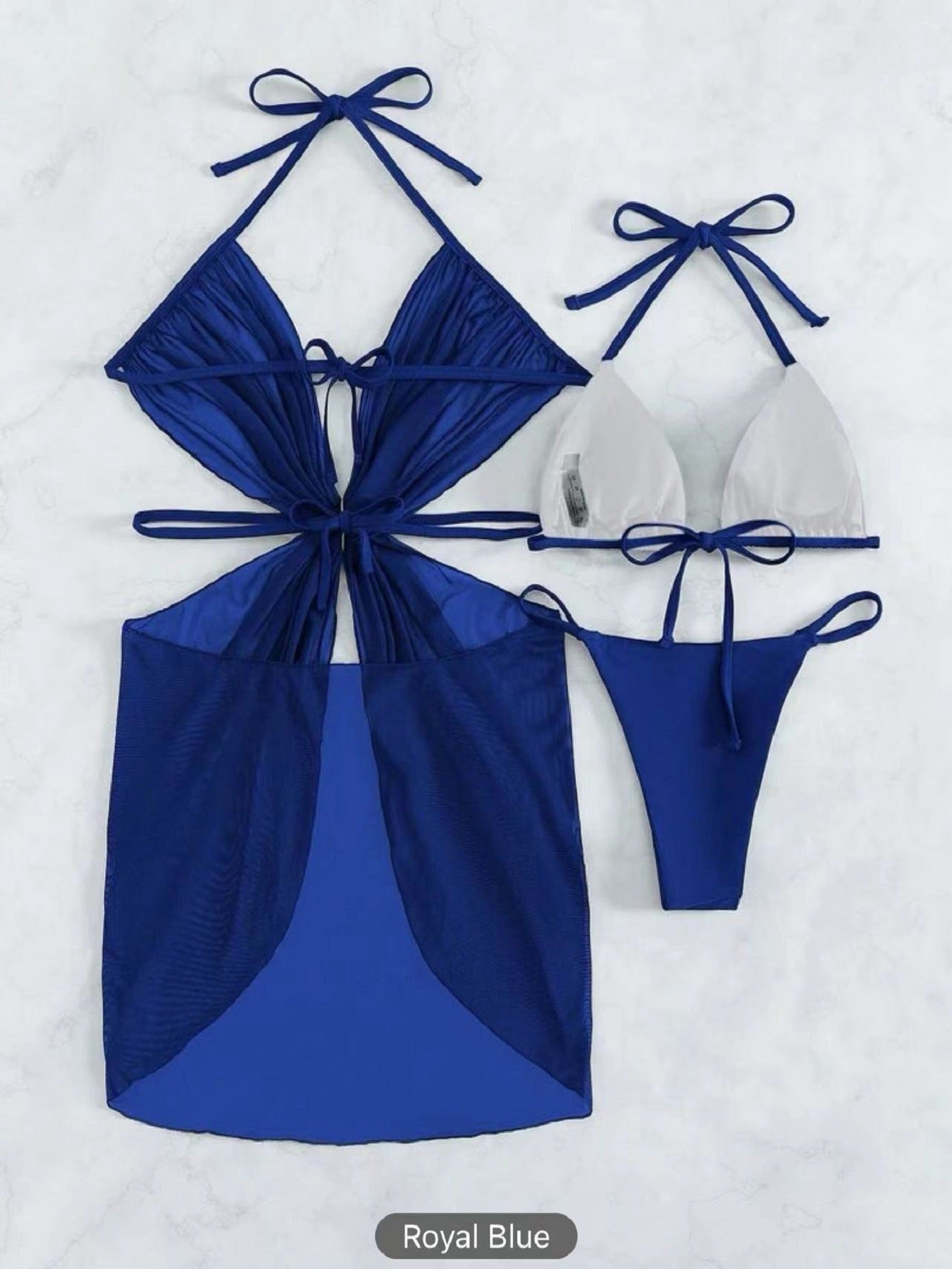 3pcs Halter Neck Bikini Beach Wear - Maison Novaire