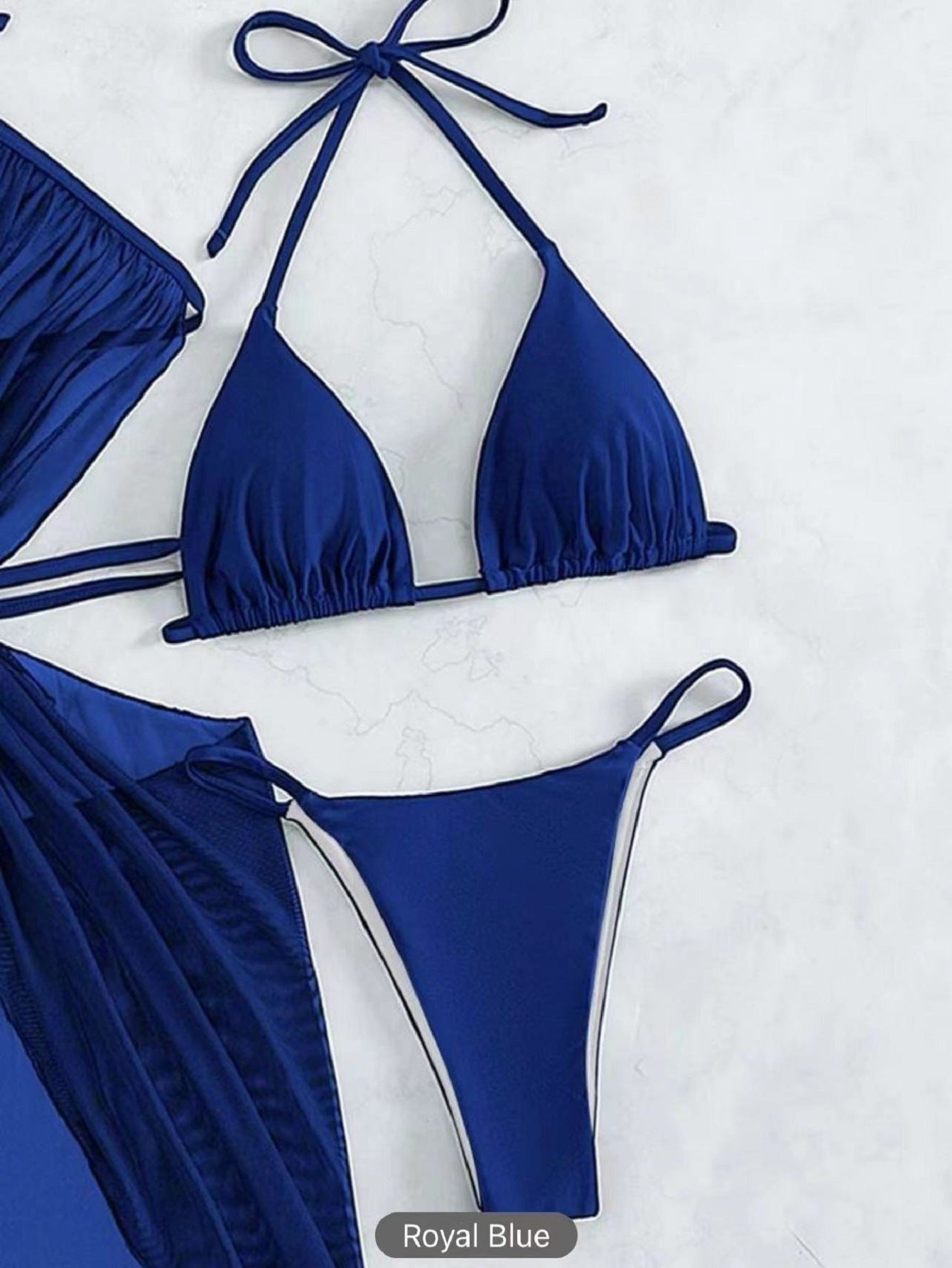 3pcs Halter Neck Bikini Beach Wear - Maison Novaire