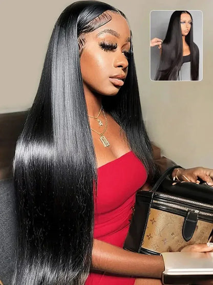 46-44 Inch Bone Straight Wig | 13x6 13x4 HD Lace Frontal - Maison Novaire