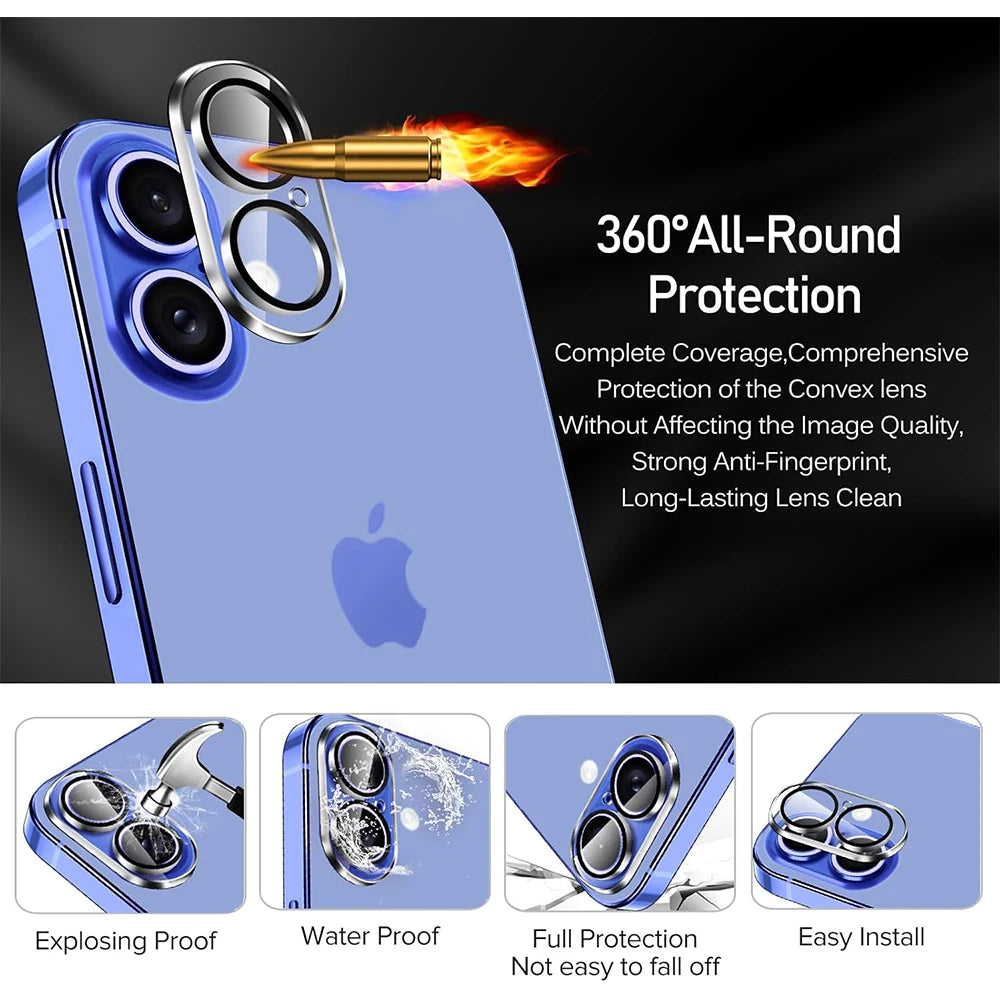 4PCS Camera Lens Screen Protector for iPhone 16 Plus and 16 pro. - Maison Novaire